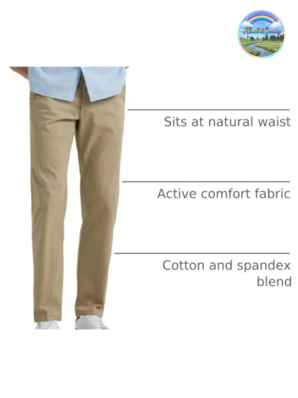 Lee Men's Extreme Motion Flat Front Regular Straight Pants Chinos